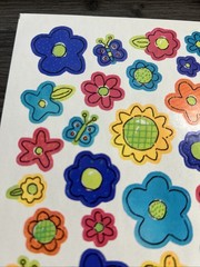 Vintage Hallmark Flower Butterfly Sticker Sheets Retro 90s Scrapbook Craft Color