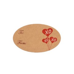 Valentine’s Day to and from Stickers Valentine’s Heart Stickers 1.5″x2.5″