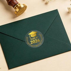 Elegant Gold Graduation Stickers, 120PCS Peel and Stick Labels for Celebrations