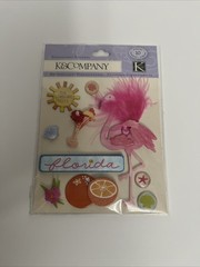 Scrapbooking Stickers Florida/ Beach Dimensional 4-pks. (43) Total