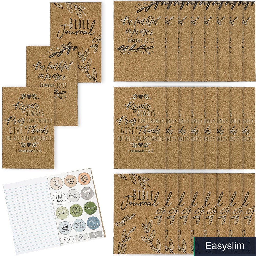 Brown Bible Verse Faith Journals 5″x8″ Sticker Sheet Pack of 24