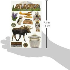 Die-Cut Dimensional & Glitter Accent Travel Scrapbook Sticker Sheet – Alaska Las