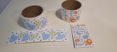Retired Frances Meyer Our Baby Boy rolls of stickers Frogs & snails scrapbook