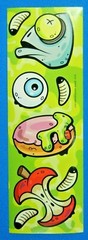 Gross Slime Sticker Strips Lot Of 3