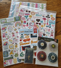 Echo Park Paper sets, chipboard stickers, Sticker book, embellishments