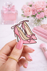 Pink Aesthetic | Cute Girly Stickers | Fashion & Beauty Sticker Set – 14 Piece