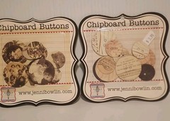 Jenni Bowlin Scrapbooking Printed Chipboard Button Embellishments-VINTAGE PHOTOS