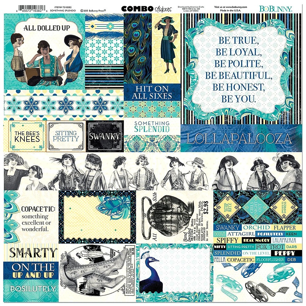 BoBunny, Something Splendid Collection, Stickers Embellishments, Vintage Fashion