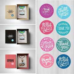 Thank You Stickers,500x 1 Inch Thank You Stickers for Baking Packaging Envelope