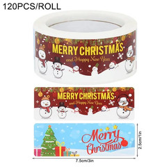 Merry Christmas Theme Stickers Seal Labels For DIY Gift Packaging Holiday Decor