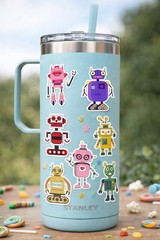 Robot Squad Sticker Set – 16 Piece