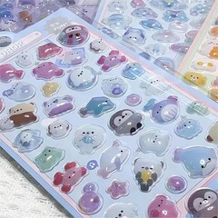 3D Puffy Stickers, Kawaii Decorative Stickers for Phone Case, Notebook, Scrapboo