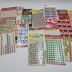 Lot VINTAGE Stickers mini reward Fall Halloween Christmas Hallmark school