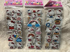 Retro Vintage Look Hello Kitty 3D Bubble Puffy Stickers 3 sets (#2)