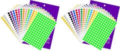 2400PCS Colored Dot Stickers 1/2″ round Color Code Multicolor Small Stickers Pol