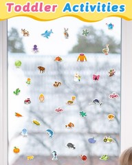 Reusable Sticker Books for Toddlers, 3 Sets Travel Stickers for Kids, Toddler…