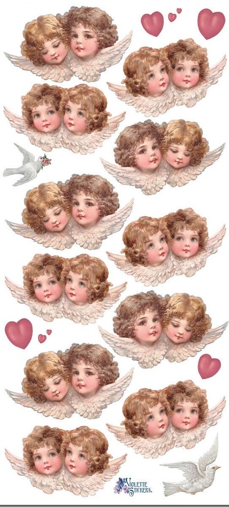 Violette Stickers Winged Angels Valentine’s Day Craft Planner Supply Scrapbook