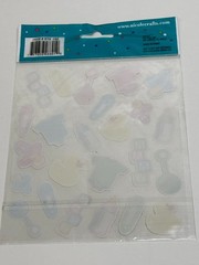 Nicole Crafts Baby Themed Stickers One Sheet Colorful Icons