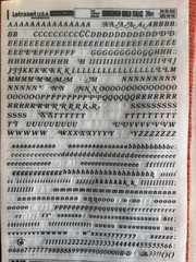 2 Letraset INSTANT LETTERING Transfer Letters Bookman BOLD ITALIC 24pt partial 2