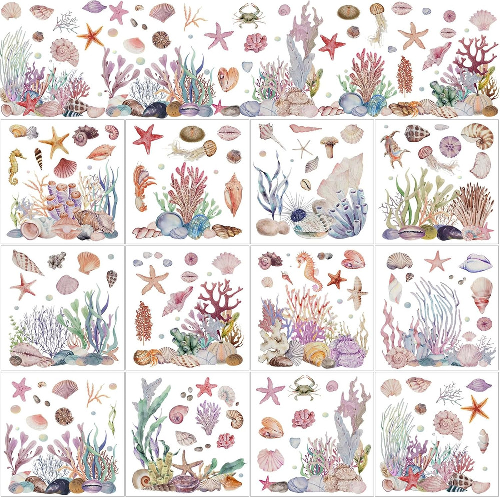 12 Sheets Rub on Transfers for Crafts and Furniture Rub on Transfer