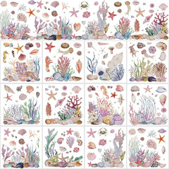 12 Sheets Rub on Transfers for Crafts and Furniture Rub on Transfer