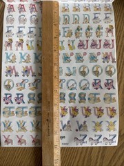 NRN Designs ALPHABET Alpha Letters Baby Scrapbook Stickers ROLL Animals Toys