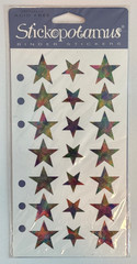 Stickopotamus VINTAGE Scrapbook Sticker Binder Sheet Glitter Stars NIP
