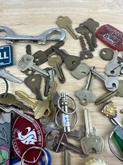 Grandpas Junk Drawer Journal Vintage Supplies, Keys Blanks, Watches, Keychains +