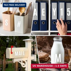 520 PCS Letter Stickers 30 Sheet Large Mailbox Numbers and Letters,Self-Adhesive