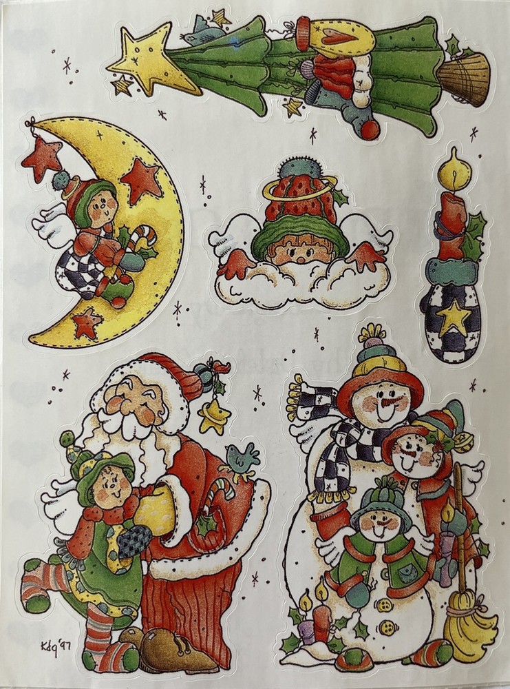 HEAVENLY CHRISTMAS Sticker (6pc)Provo•Holiday•Santa •Snowman•Angel•Season•Winter