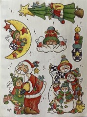HEAVENLY CHRISTMAS Sticker (6pc)Provo•Holiday•Santa •Snowman•Angel•Season•Winter