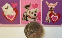 KITTEN & PUPPY VALENTINE Stickers(20pc)Love…Cat…Dog…Hearts…Holiday…Card Making…