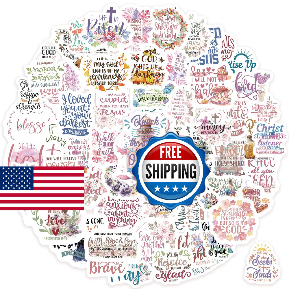 300pcs SLAPAFLIFE Inspirational Christian Stickers – Bible Verse Designs for Jou