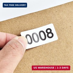 Consecutive Numbered Stickers, 1.6 x 0.8 Inch Inventory Labels, Number Stickers