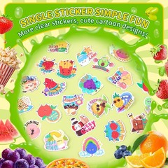 300PCS Large Scratch and Sniff Stickers, Scented Smelly Stickers for Kids, Bigge