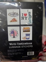 Adrienne Vittadini New York World Destinations Luggage Stickers 4 Pack TSAV8498