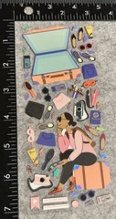Lot Of 1 Pipsticks Sticker Sheet Travel Adventure Suitcase Vacation Pipstickers