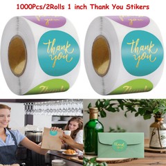 1000Pcs Thank You Sticker Self Adhesive Label for Small Business Packaging Seal