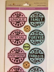 Miss Elizabeth’s WE ARE YOU ARE Mine Circle Mylar Stickers Love Romance Wedding