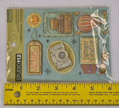 K & Co Studio 112 Vacation Stickers Embossed Scrapbooking Card Making
