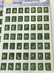 JoAnn Scrap Essentials Green Label Maker Alphabet Bubble Letter Stickers 3 Pkgs