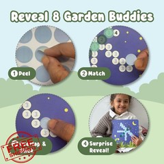 BINCA Dot Art Garden Animals Stickers 4-7