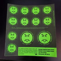 1972 MR. YUK Hennepin Regional Poison Center Sticker Sheets X2 Minneapolis MN