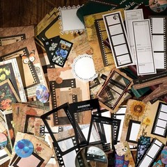 85 Vintage Stickers Mixed Material Paper Junk Journal Planner Scrapbook Crafts
