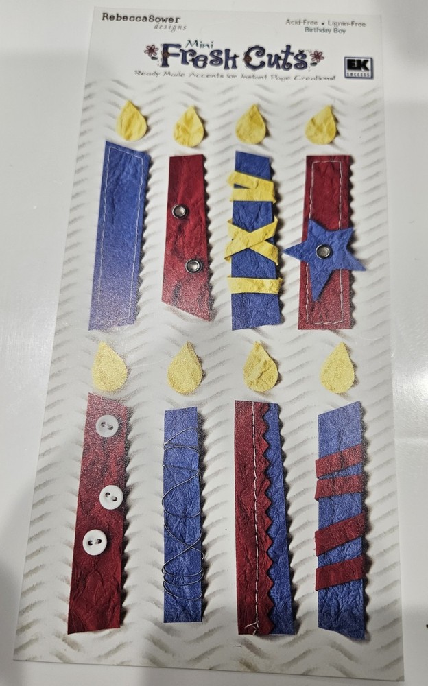 fresh cuts mini Rebecca Sower birthday candles x8 to cut