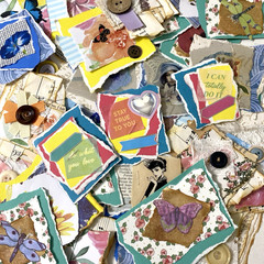 Junk Journal Cluster Pocket NEW STASH! Handmade Various Themes