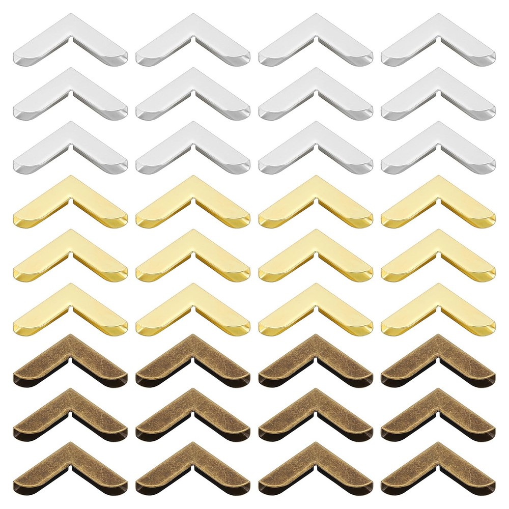 150pcs 20mm Metal Book Corners Photo Protector Retro Metal Bronze Silver Gold