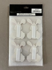 3D “Easter Bunny” Stickers-Sheet Is 4” X 6”, Each Bunny Is: 1 3/4” X 2 1/2”, New