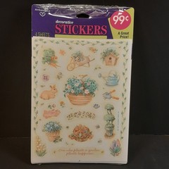 Vintage Ambassador Stickers 1992 Spring Springtime Birdhouse Birds Flowers NOS
