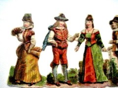 Sweet Vintage Die Cut Scraps w/ 1800’s Men, Women, Boys & Girls *